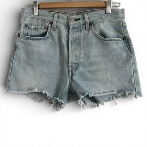 Levi's Light Blue 501 Jean Shorts 26